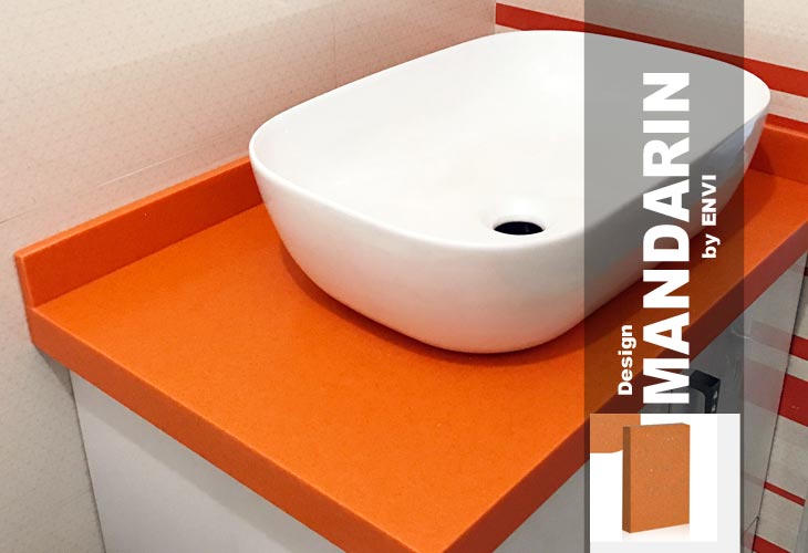 Superficie solida color mandarina